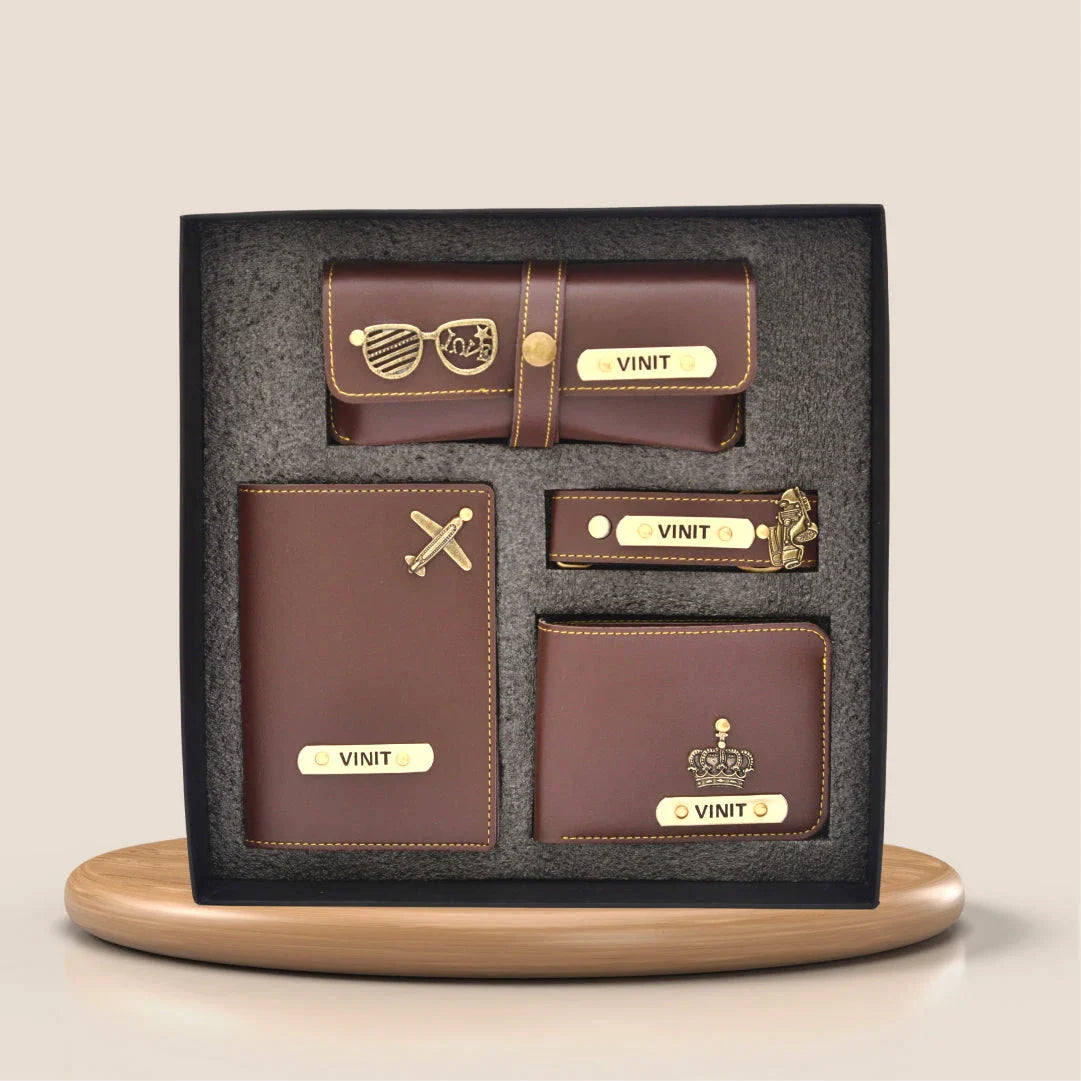 Classic Monogram Personalized All The Vices Men's Gift Set